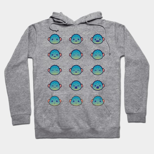 The Many Faces of a Pufferfish Hoodie by zarya_kiqo